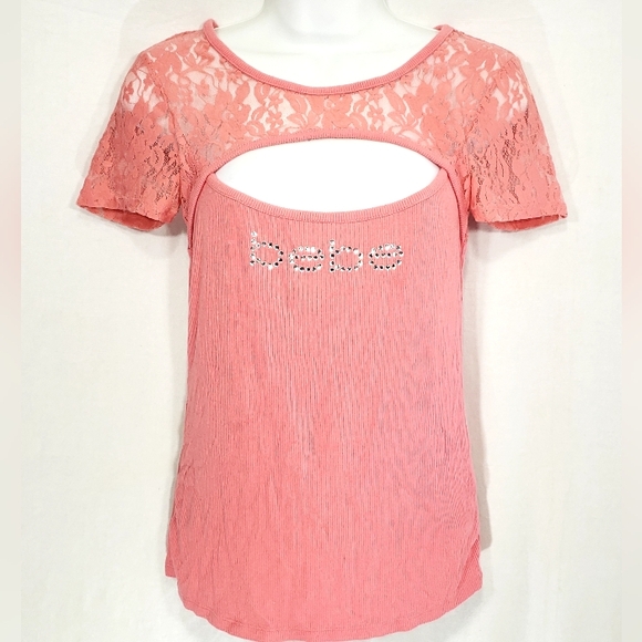 bebe Tops - Pink Bebe shirt, womens shirt